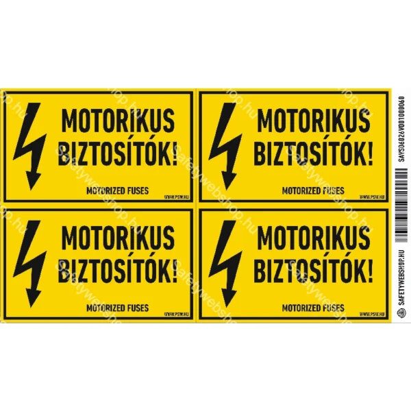 Motorikus biztosítók! matrica / tábla - Image 2