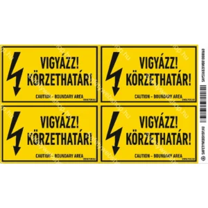 Vigyázz! Körzethatár! matrica / tábla