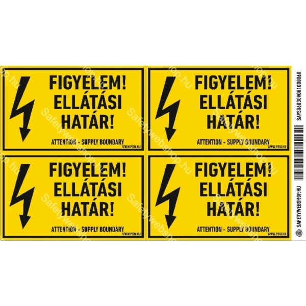 Figyelem! Ellátási határ! matrica / tábla - Image 2