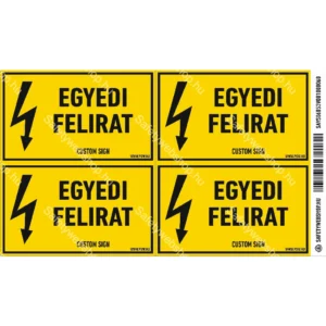 Egyedi felirat matrica / tábla