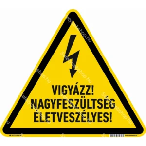 Vigyázz! Nagyfeszülts / Alumínium szedvicslemez, 3 mm / 400 mm x 350 mm