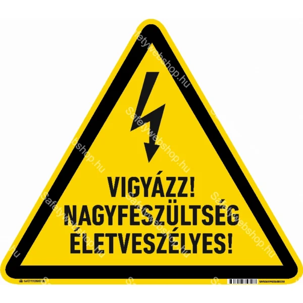 Vigyázz! Nagyfeszülts / Alumínium szedvicslemez, 3 mm / 400 mm x 350 mm