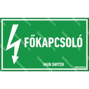 Főkapcsoló matrica / tábla