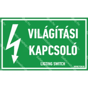 Világítási kapcsoló matrica / tábla