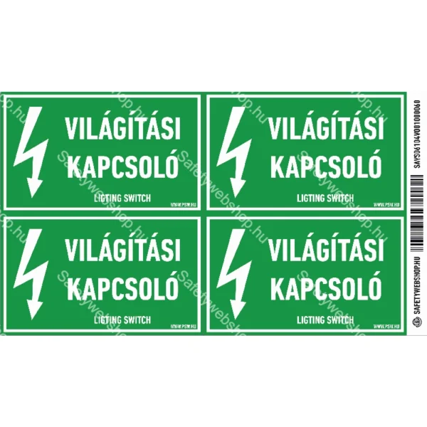 Világítási kapcsoló matrica / tábla - Image 2