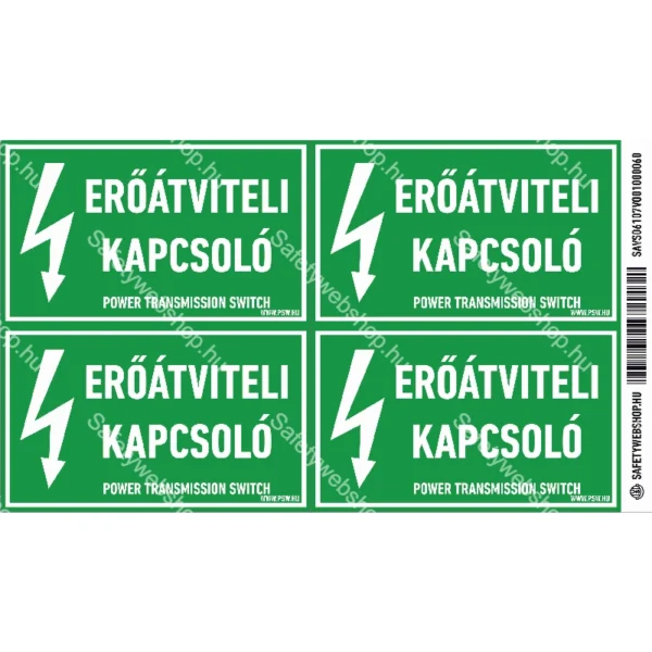 Erőátviteli kapcsoló matrica / tábla - Image 2