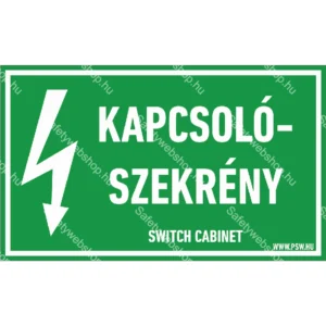Kapcsolószekrény matrica