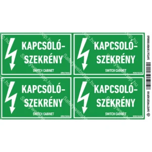 Kapcsolószekrény matrica