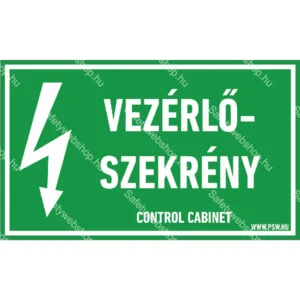 Vezérlőszekrény matrica