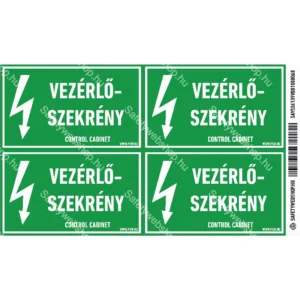 Vezérlőszekrény matrica