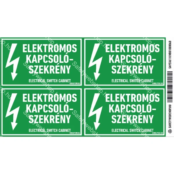 Elektromos kapcsolószekrény matrica / tábla - Image 2