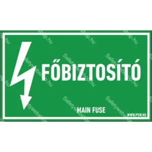Főbiztosító matrica / tábla