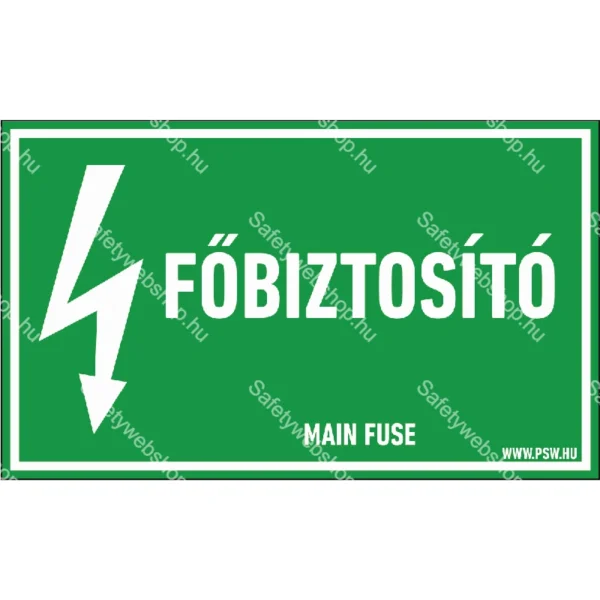 Főbiztosító matrica / tábla