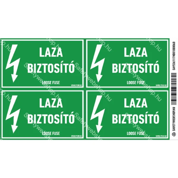 Laza biztosító matrica / tábla - Image 2