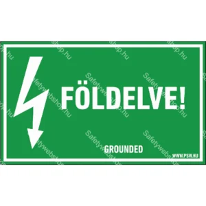 Földelve! matrica / tábla