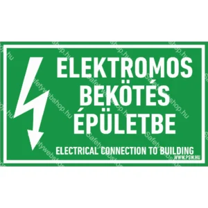 Elektromos bekötés épületbe matrica / tábla