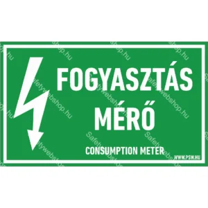 Fogyasztásmérő matrica / tábla