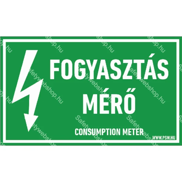 Fogyasztásmérő matrica / tábla