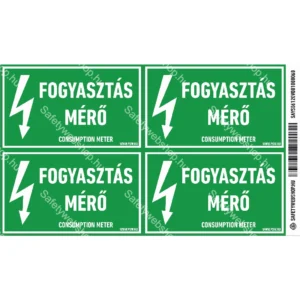 Fogyasztásmérő matrica / tábla