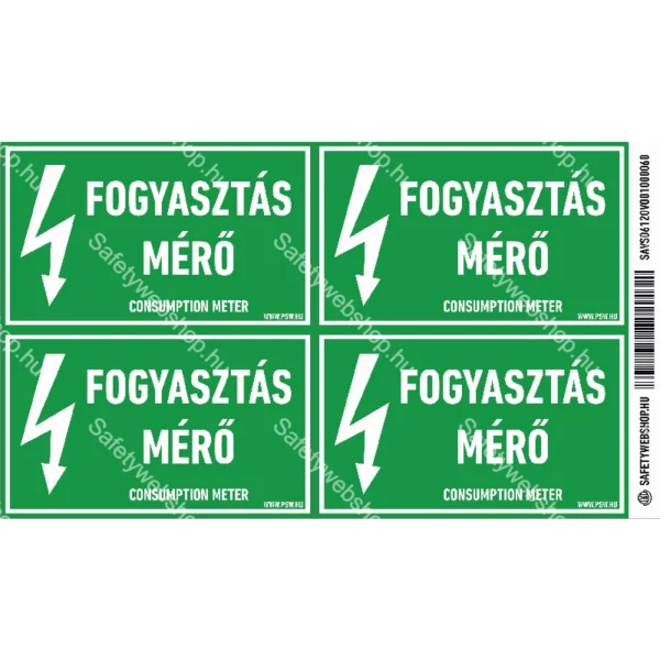 Fogyasztásmérő matrica / tábla - Image 2