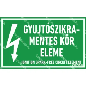 Gyújtószikramentes kör eleme! matrica / tábla