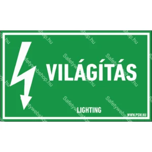 Világítás matrica / tábla