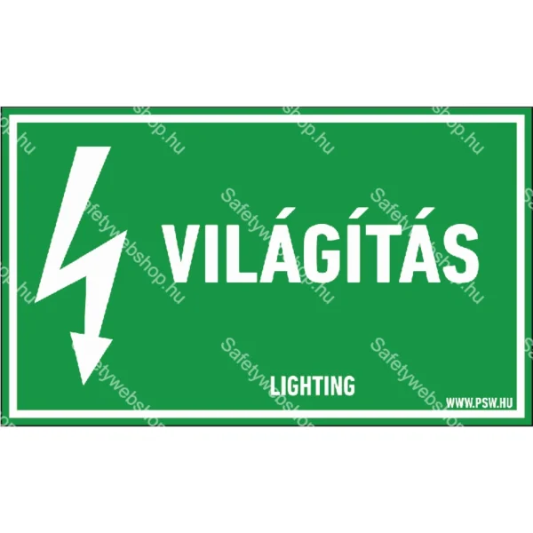 Világítás matrica / tábla