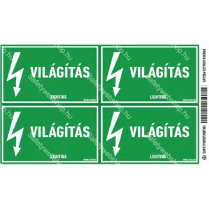 Világítás matrica / tábla