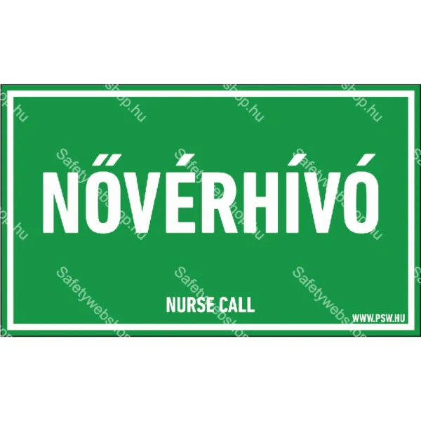 Nővérhívó matrica / tábla