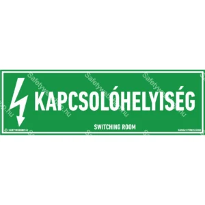 Kapcsolóhelyiség matrica / tábla