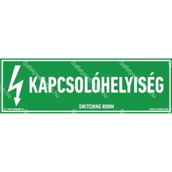 Kapcsolóhelyiség matrica / tábla