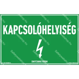Kapcsolóhelyiség matrica / tábla