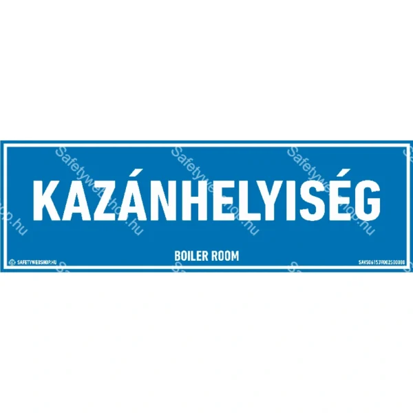 Kazánhelyiség matrica / tábla