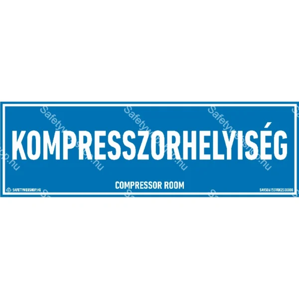 Kompresszorhelyiség matrica / tábla