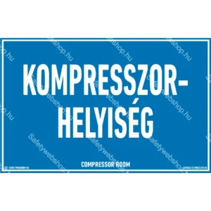 Kompresszorhelyiség matrica / tábla