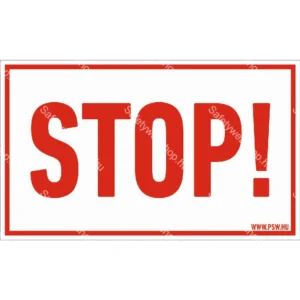STOP! matrica / tábla