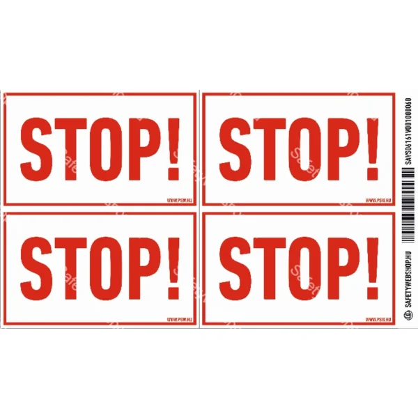 STOP! matrica / tábla - Image 2