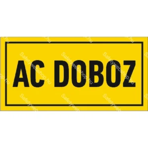AC doboz / Vinyl, öntapadó matrica / 40 mm x 20 mm