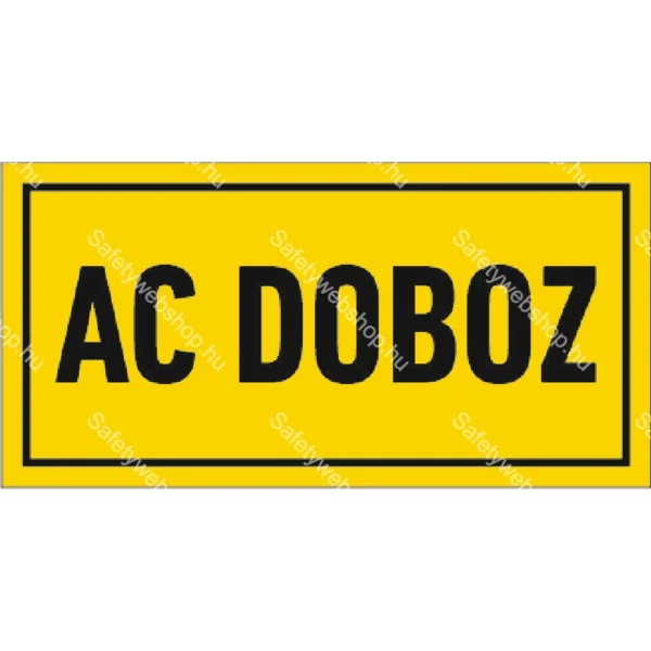 AC doboz / Vinyl, öntapadó matrica / 40 mm x 20 mm