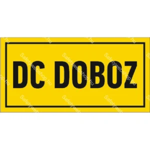 DC doboz / Vinyl, öntapadó matrica / 40 mm x 20 mm
