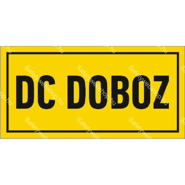 DC doboz / Vinyl, öntapadó matrica / 40 mm x 20 mm
