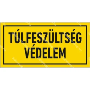 Túlfeszültség védelem / Vinyl, öntapadó matrica / 40 mm x 20 mm