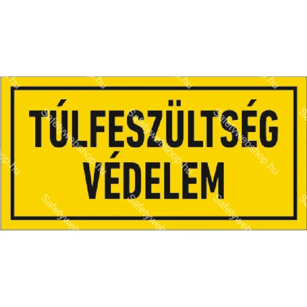 Túlfeszültség védelem / Vinyl, öntapadó matrica / 40 mm x 20 mm
