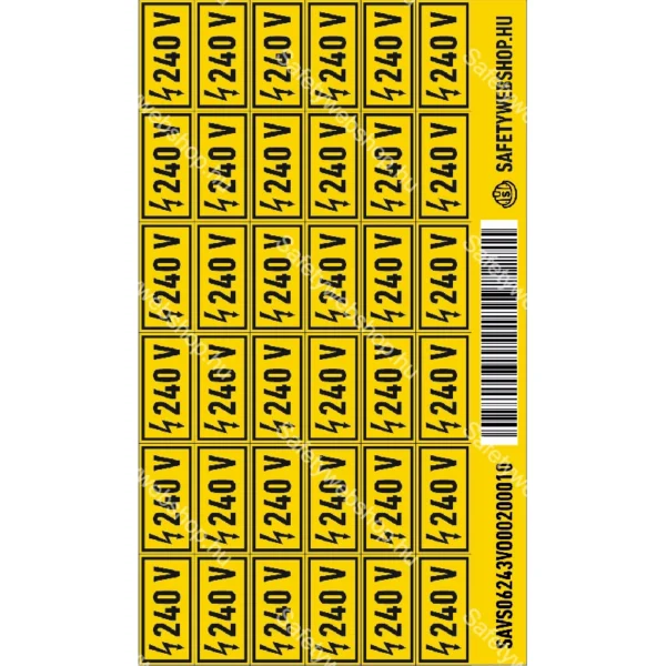 240 V matrica - Image 2