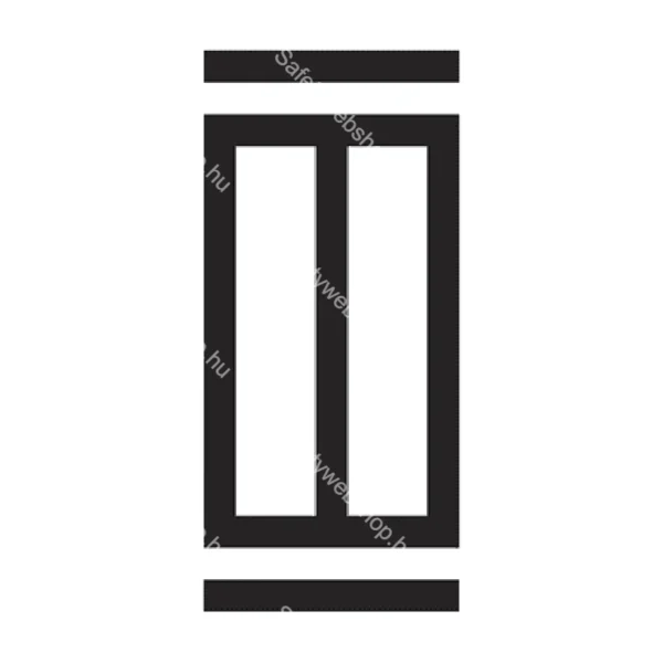 Egyfázisú késes biztosító (1) / Vinyl, öntapadó matrica / 100 mm x 60 mm