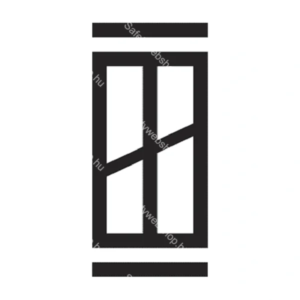 Egyfázisú késes biztosító / Vinyl, öntapadó matrica / 100 mm x 60 mm