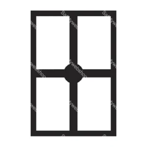 Hálózati leágazás (4) / Vinyl, öntapadó matrica / 100 mm x 60 mm