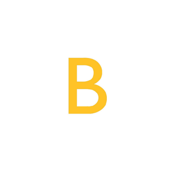 SafetyStripe Smooth, B betű, 95 mm – 180 mm