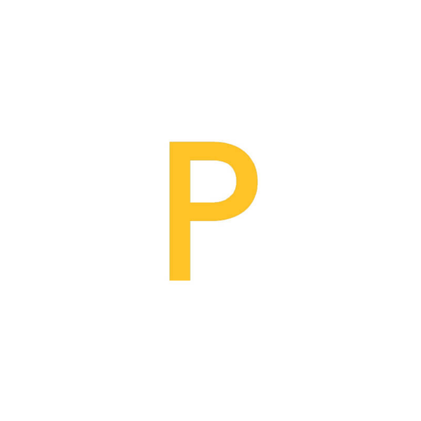 SafetyStripe Smooth, P betű, 95 mm – 180 mm