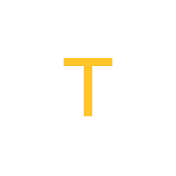 SafetyStripe Smooth, T betű, 95 mm – 180 mm